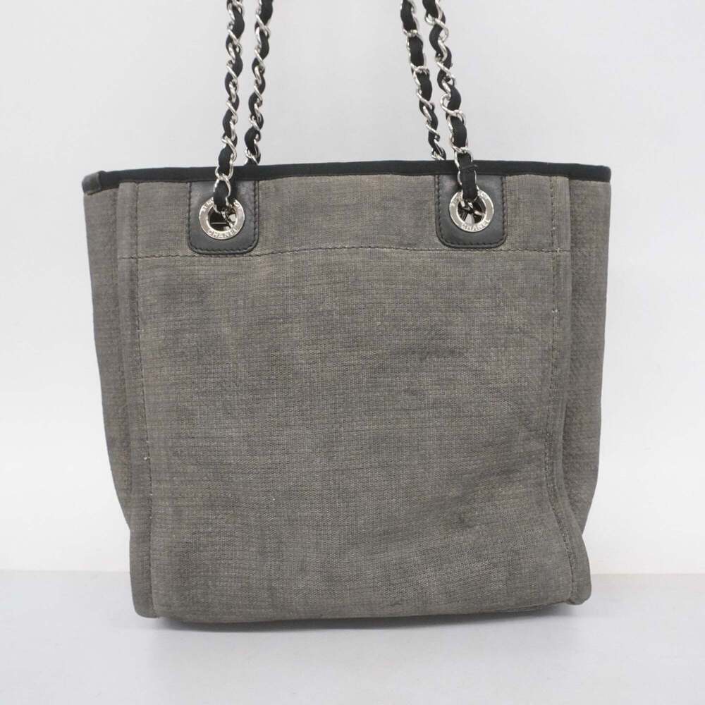 CHANEL Black Canvas Deauville Tote Bag - Picture 16 of 16
